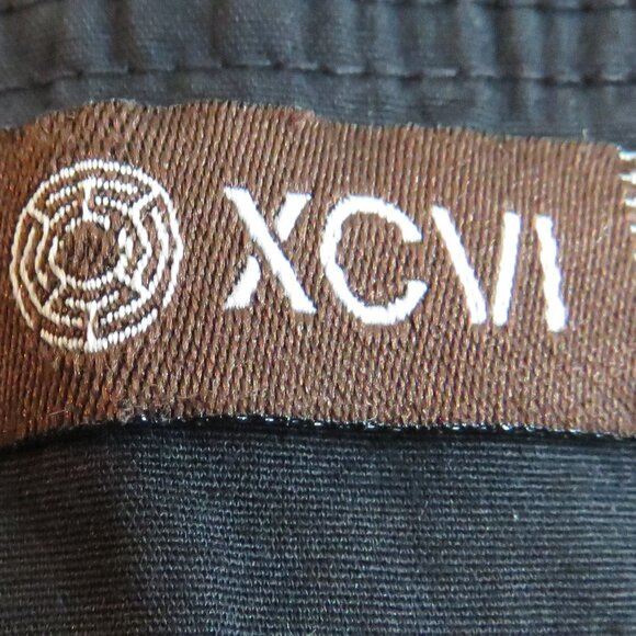 XCVI Black Straight Leg Cotton Cargo Pants Pockets Grunge Goth Alt - Picture 16 of 16